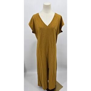 Universal Thread Honey Gold V-Neck Midi Dress